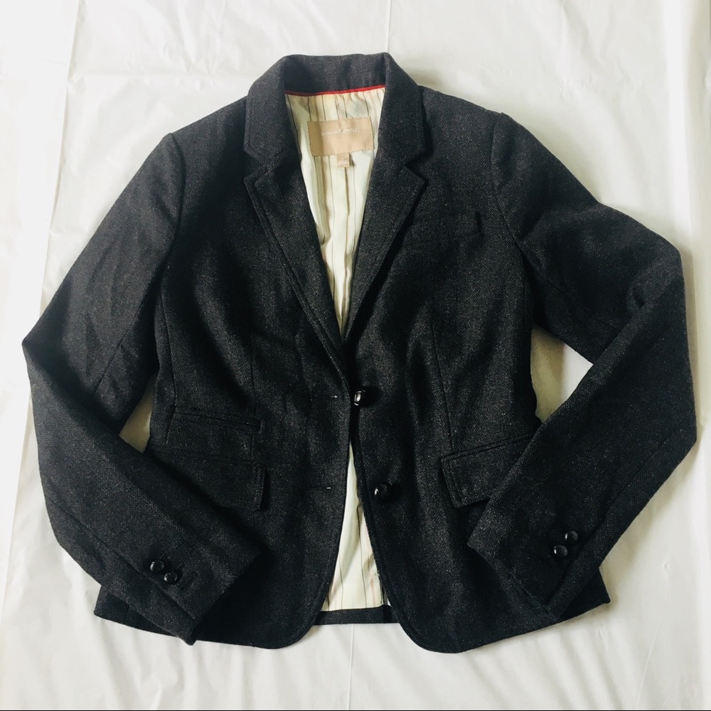 Banana Republic gray wool blazer